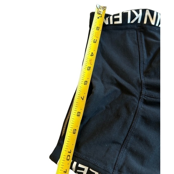 CALVIN KLIEN PERFORMANCE STRETCH BLACK WHITE LOGO LEGGINGS, SIZE XS - Picture 3 of 5